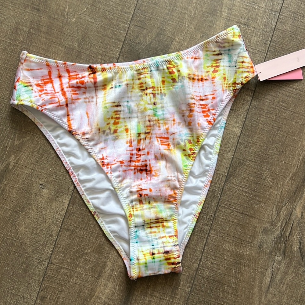 Victoria’s Secret High Waisted High Leg Cheeky Tie-Dye Pattern Bikini Bottoms